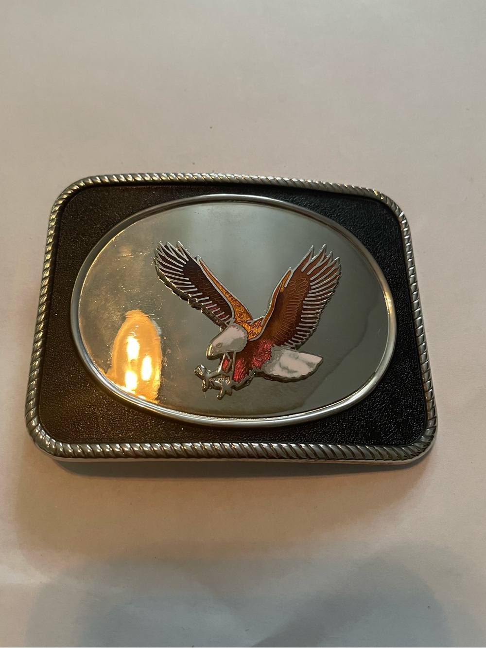 Western Eagle Belt Buckle Silver  Cowboy